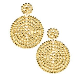 Lisi Lerch Gold Disk Earrings